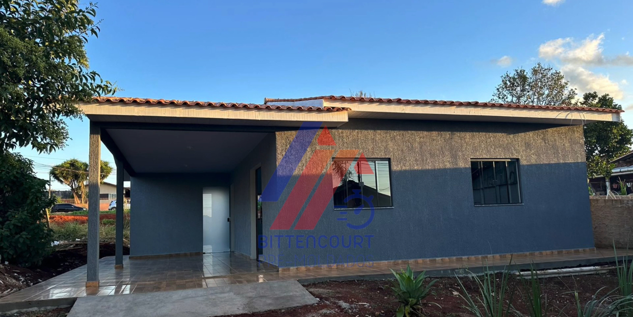 Casa azul pré-fabricada